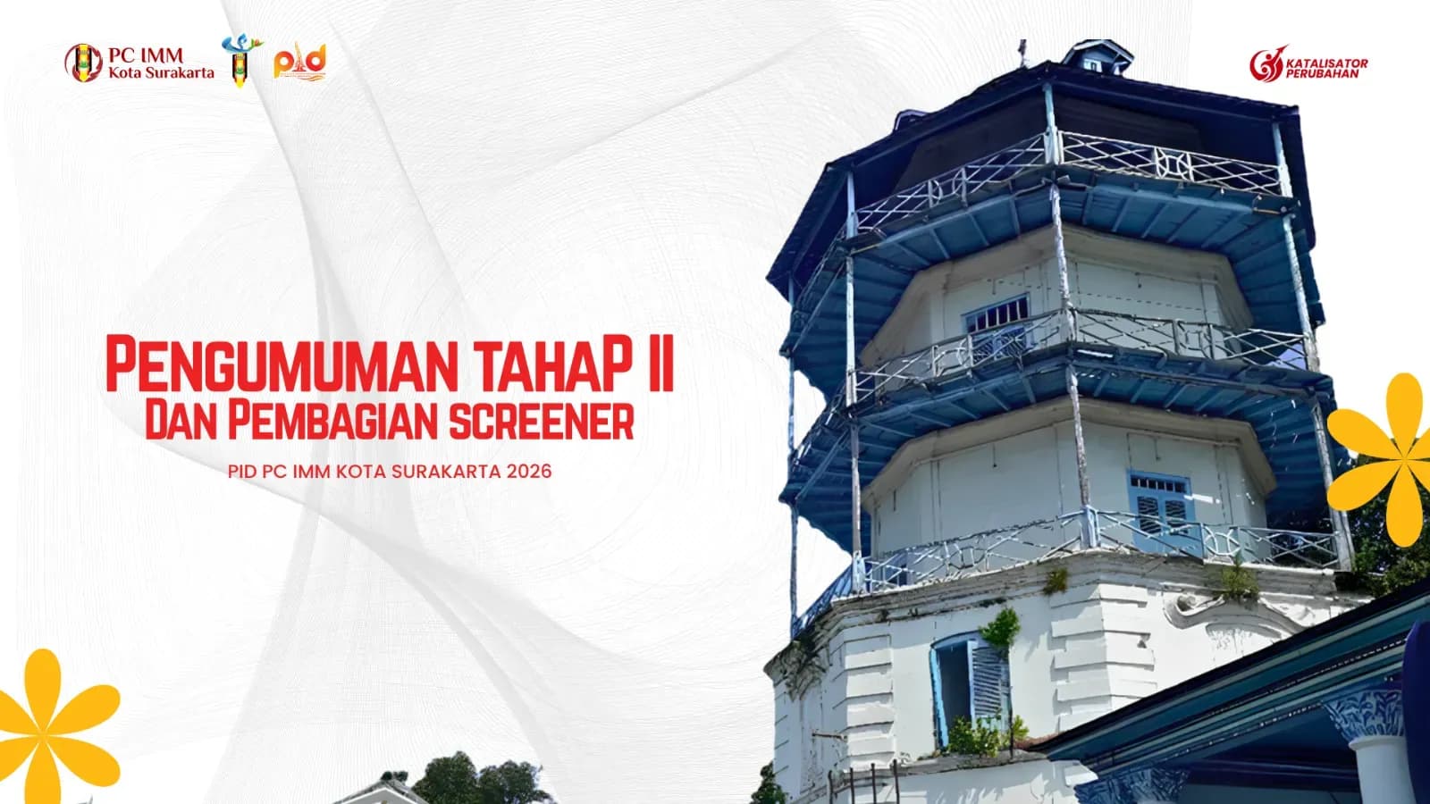 Pengumuman Tahap II dan Pembagian Screener PID PC IMM Kota Surakarta 2026